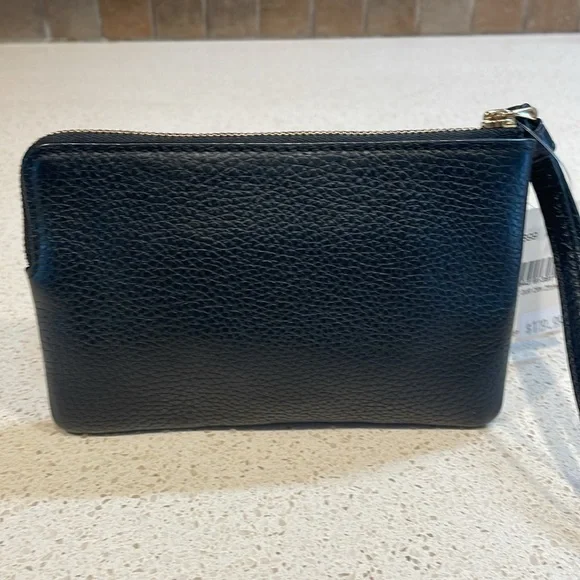 Coach NWT Limited Edition Black Pebbled Leather Game Over' Wristlet MSRP $120 - Picture 5 of 6